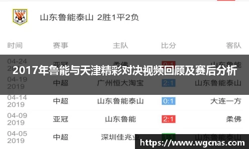 2017年鲁能与天津精彩对决视频回顾及赛后分析